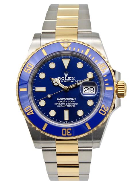 rolex submariner blue two tone